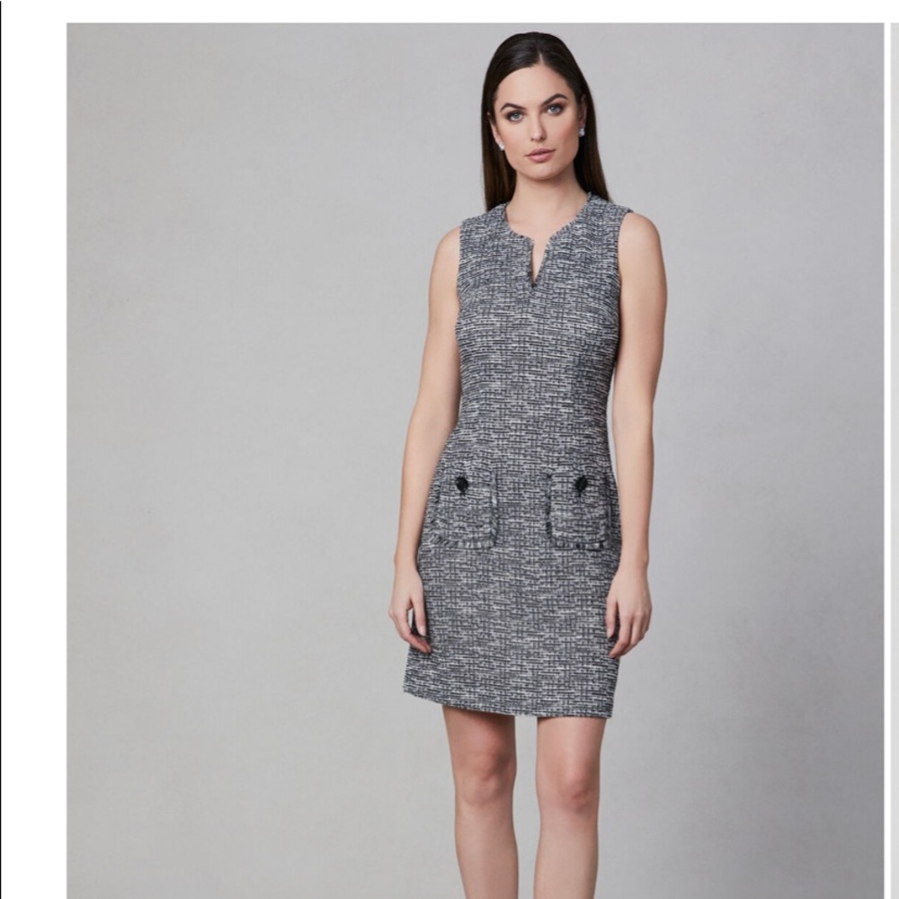 Karl Lagerfield tweed black/white dress